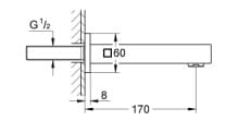Vòi Tắm Gắn Tường Đức Grohe 13303AL0 3