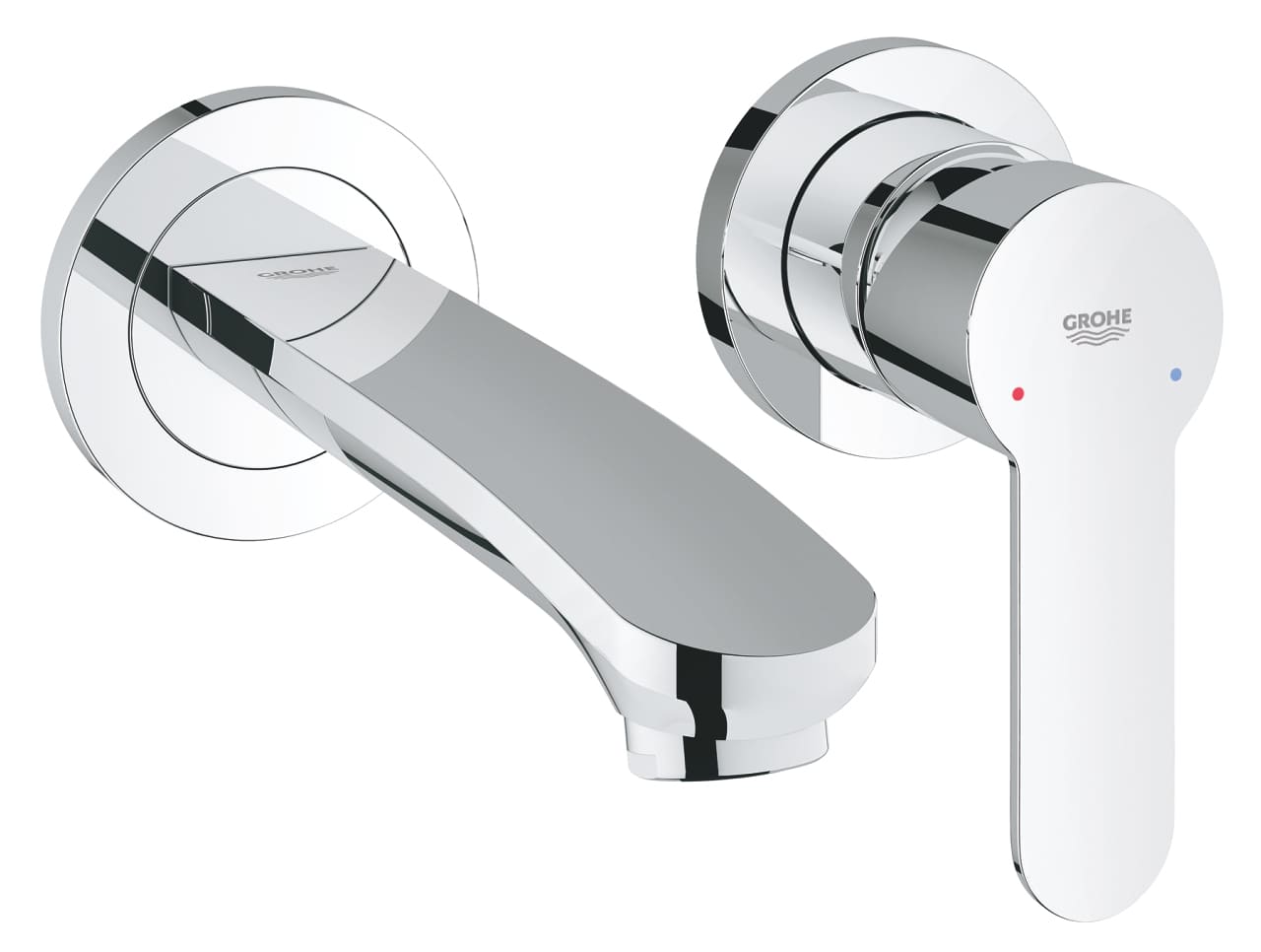 Vòi Chậu Lavabo Nóng Lạnh Gắn Tường Đức Grohe 19571002 2