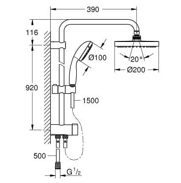 Cây Sen Tắm Nhập Khẩu Đức Grohe 26452001 3