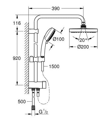 Cây Sen Tắm Đặt Sàn Nhập Khẩu Đức Grohe 26453001 3