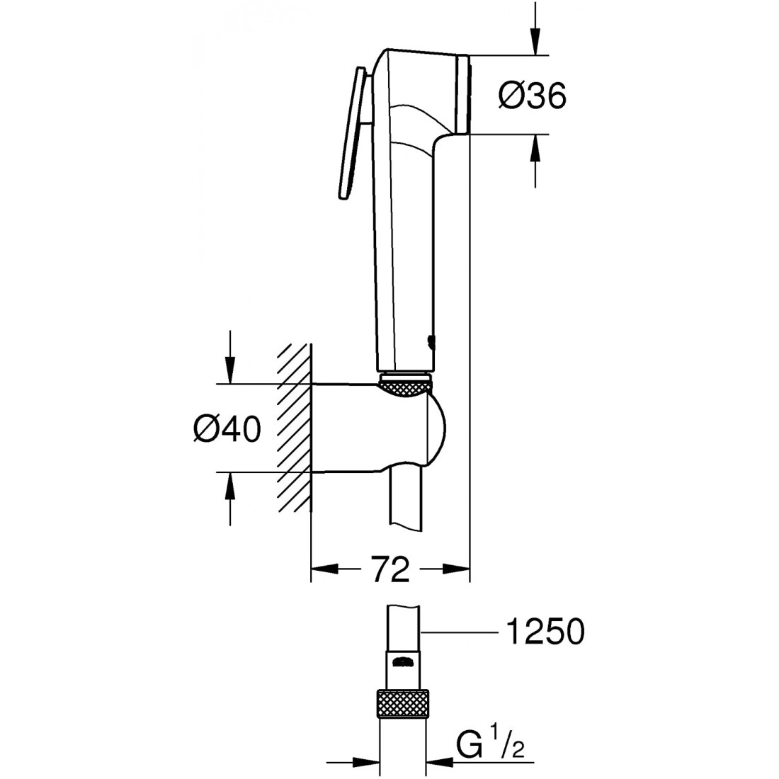 VÒI XỊT VỆ SINH GROHE TEMPESTA F 27513001 2