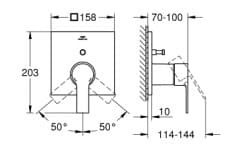 Mặt Nạ Sen Âm Tường Đức Grohe 19315A01 3