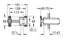 Bộ Âm Cho Vòi Gắn Tường Nhập Khẩu Đức Grohe 23200002 3