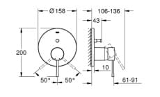 Mặt Nạ Sen Âm Tường Đức Grohe 24058GN1 3