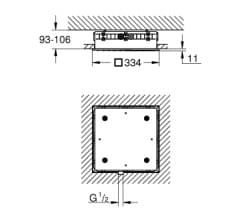 Bát Sen Tắm Gắn Trần Đức Grohe 26731000 3
