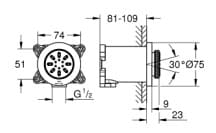 Bát Sen Tắm Gắn Trần Đức Grohe 26801GL0 3