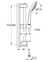 Thanh Trượt Sen Kèm Tay Sen Đức Grohe 27226DA1 3