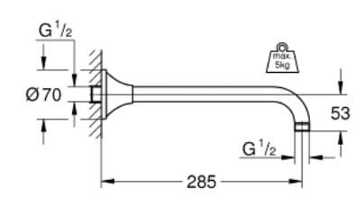 Thanh Nối Bát Sen Đức Grohe 27986000 3
