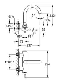 Củ Sen Tắm Nóng Lạnh Đức Grohe 32652AL3 3