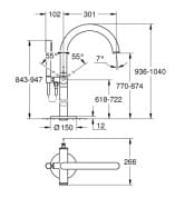 Vòi Sen Bồn Tắm Đặt Sàn Đức Grohe 32653DA3 3
