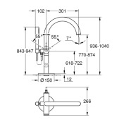 Vòi Sen Bồn Tắm Đặt Sàn Đức Grohe 32653DC3 3
