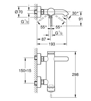 Củ Sen Tắm Nhiệt Độ Đức Grohe 33624GL1 3