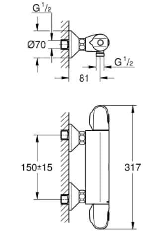 Củ Sen Tắm Nhiệt Độ Đức Grohe 34143003 3