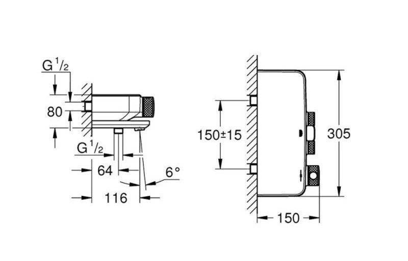Củ Sen Ổn Nhiệt Độ Grohe SmartControl 34718000
