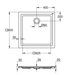 Khay Tắm Đứng Nhập Khẩu Grohe 39302000 3