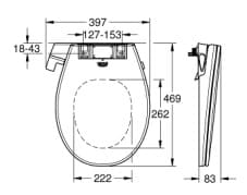 Nắp bồn cầu rửa cơ Grohe 39557SH0 3