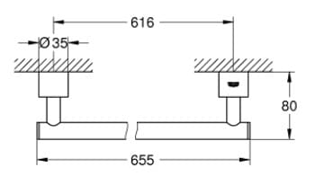 Thanh Treo Khăn Nhập Khẩu Đức Grohe 40309AL3 3