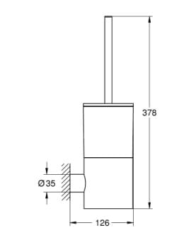Bộ Chổi Tolet Nhập Khẩu Đức Grohe 40314AL3 3