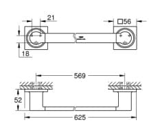 Thanh Treo Khăn Nhập Khẩu Đức Grohe 40341GN1 3