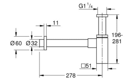 Ống Thải Đức Grohe 40564000 3