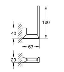 Móc Giấy Vệ Sinh Nhập Khẩu Đức Grohe 40784000 3