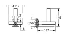 Móc Giấy Vệ Sinh Nhập Khẩu Đức Grohe 40956A01 3