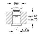 Nút Nhấn Xả Lavabo Đức Grohe 65807DL0 3