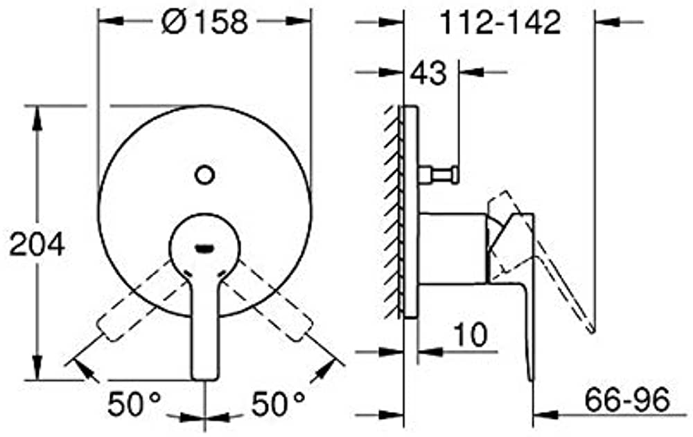 Mặt bộ trộn âm 2 chế độ Lineare GROHE 24064001